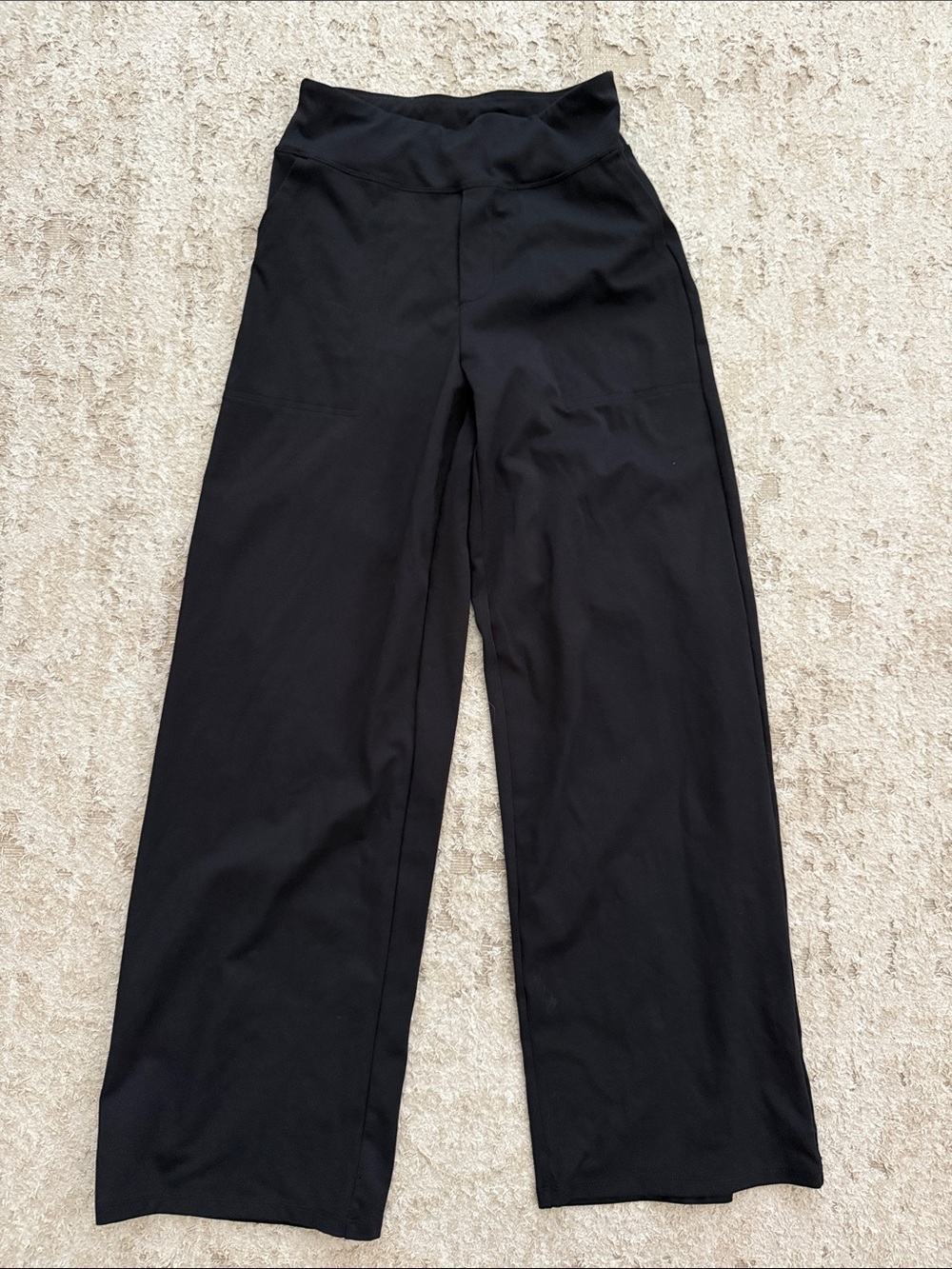 Women's Black Wide-Leg Pants - stretchy and flattering with pockets